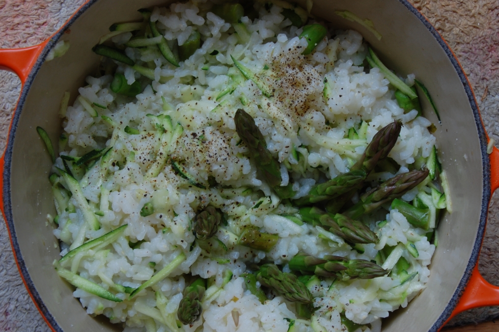 Green risotto